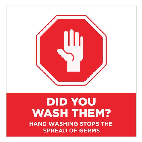 Stop Did You Wash Your Hands Stickers Social Distancing Stickers