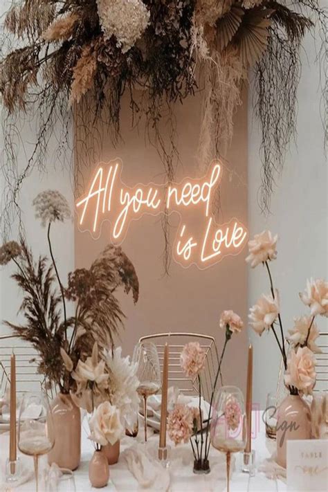 All You Need Is Love Neon Wedding Sign Wedding Neon Signs Love Neon