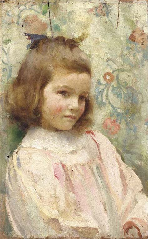 William Logsdail 1859 1944 Portrait Of A Young Girl Half Length