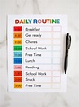 Free Daily Schedule Template Printable - Printable Templates