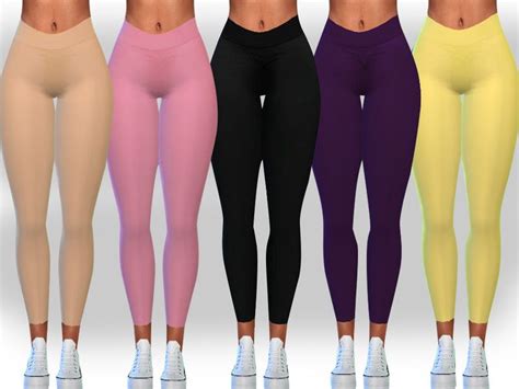 15 Colour High Waist Athletic Basic Leggings Sims 4 Cc Kids Clothing