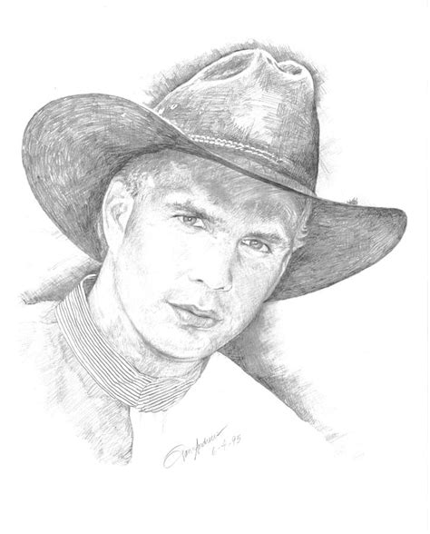 Garth Brooks Drawing By Jan Andrews Fine Art America