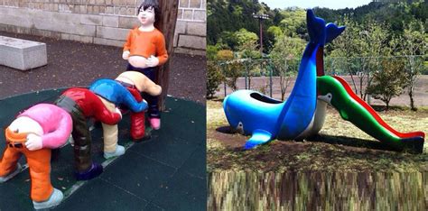 23 Hilarious Photos Of Inappropriate Playground Equipment Art Sheep