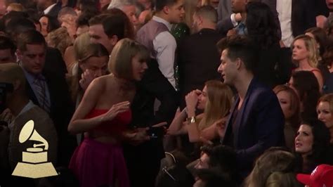 taylor swift and mark ronson audience cam 58th grammys youtube
