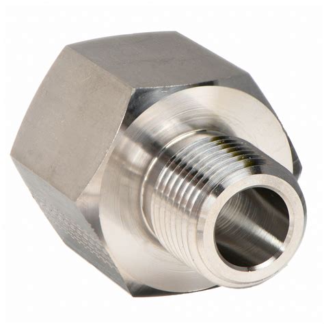 Parker Reducing Adapter 316 Stainless Steel 1 2 In X 1 2 In Fitting Pipe Size Male Npt X