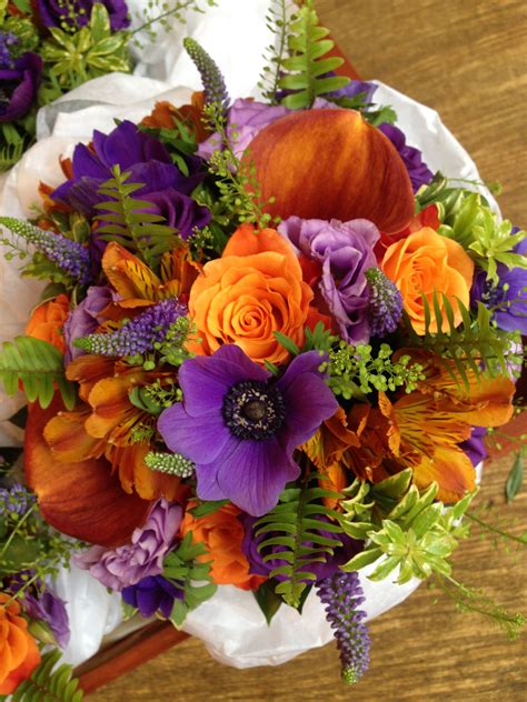 10 Purple And Orange Flower Arrangements Decoomo