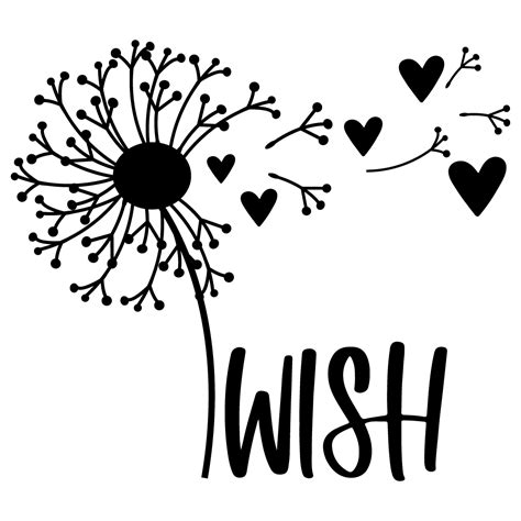 Free Svg Files Svg Png Dxf Eps Dandelion Wish Love Hearts