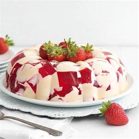 Dulce Noviembre Gelatina De Fresas Con Crema