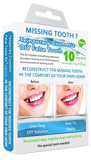 Mar 23, 2018 · generally you get what you pay for. ToothFIX - DIY MISSING TOOTH TEMPORARY REPLACEMENT TEETH REPAIR FALSE TEMP TOOTH | eBay