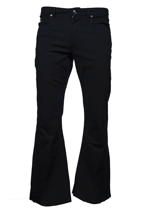 Najlepsze oferty i okazje z całego świata! Men's Flare Jeans Black Stretch Indie 70s Bell Bottoms ...