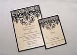 Damask Wedding Invitation Elegant Wedding Invitation Floral | Etsy ...