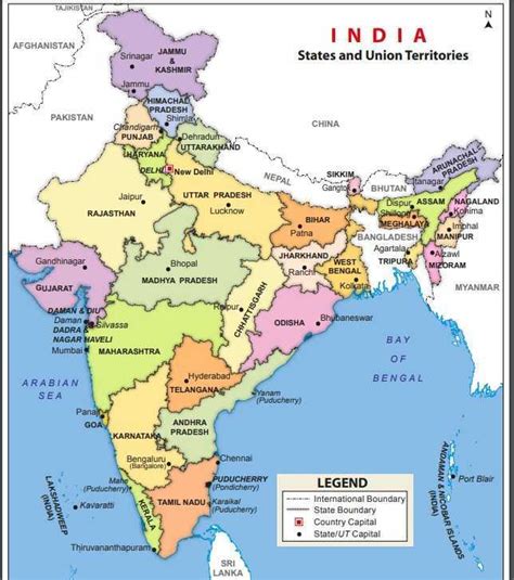Pdf India Map Pdf With States And Capital Download