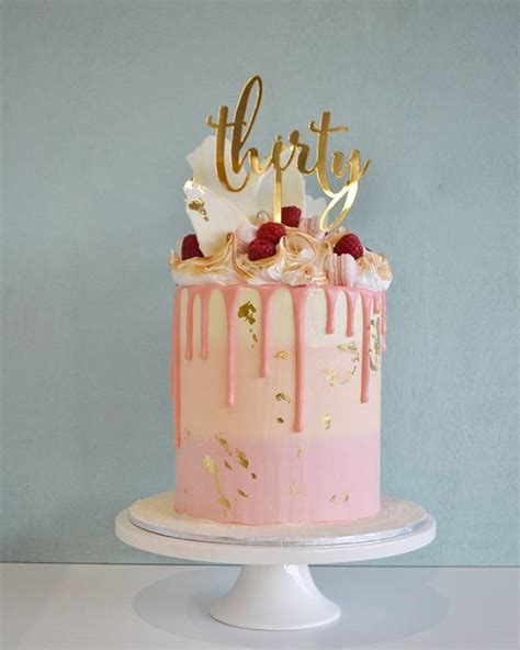 Female Rose Gold Th Birthday Cake Pink And Rose Gold Pearl Birthday