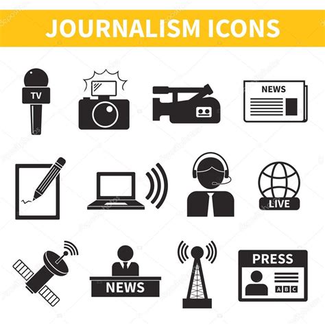 Journalism Icons Set Stock Vector Image By ©favetelinguis199 50904397