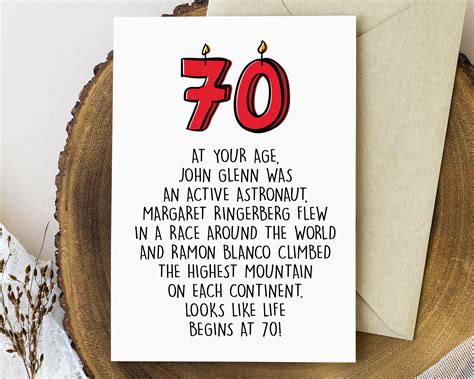 Funny 70th Birthday Card Printable 70th Birthday T For Men Or Women Turning 70 Card For Mom
