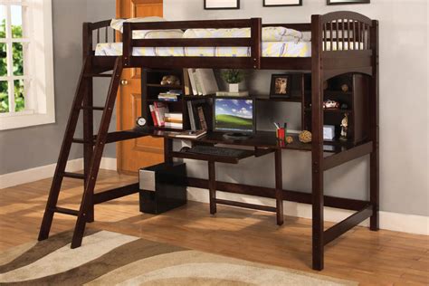 Wooden Loft Bed With Desk Most Recommended Space Available Furniture