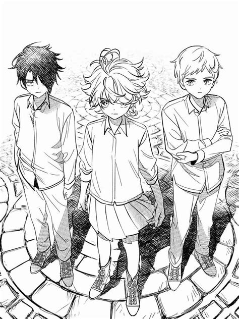 The Promised Neverland Coloring Pages Free Coloring Pages