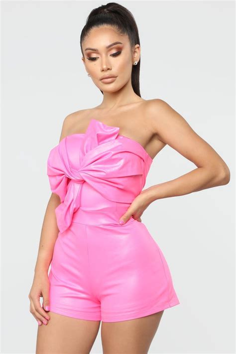 Give It A Twist Tube Romper Fuchsia Pink Outfits Night Outfits Swag