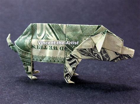 Hello Up For Sale Is A Beautifully Crafted Origami Pig Its Made With