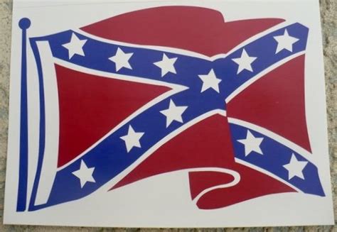 Wavy Rebel Flag 525 X 375 Bumper Sticker Dl Grandeurs Confederate