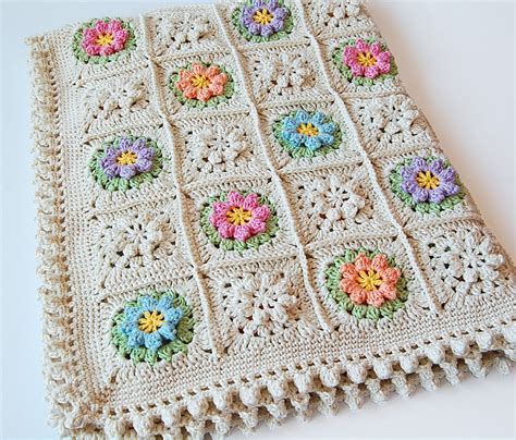 Crochet Flowers Blanket