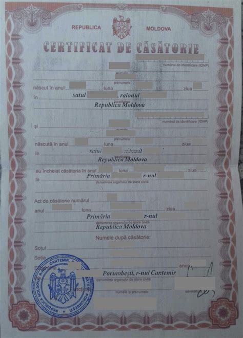 Certificat De Căsătorie Moldova 2014 Musterübersetzungen Von Urkunden