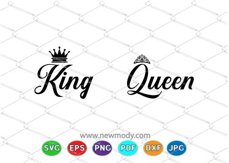 King And Queen Svg Cut Files King Svg Queen Svg By Amittaart