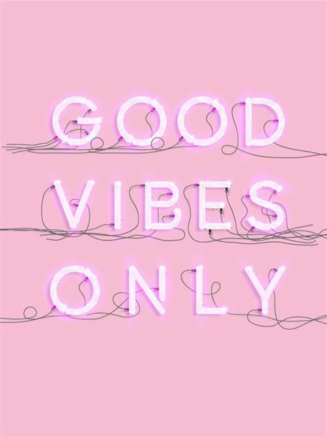 Neon Good Vibes Printable Poster Typography Print Home Etsy Pastel Pink Aesthetic Pink