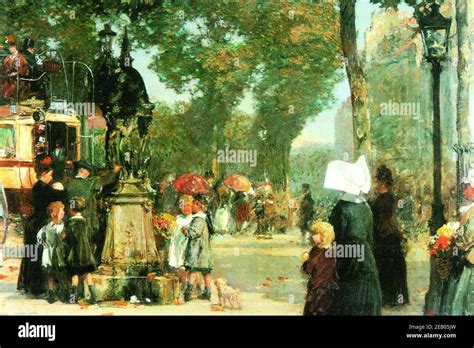 Parisian Street Scene 1 1915 Stock Photo Alamy