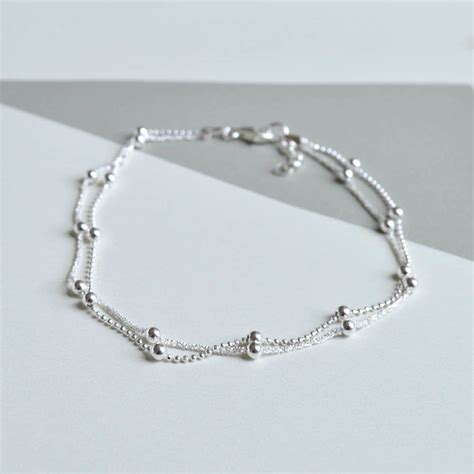 Double Bead Anklet By Peony Love