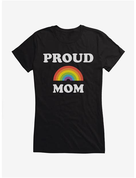 Pride Proud Rainbow Mom Girls T Shirt