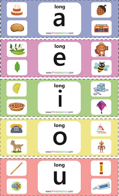 Free Printable Vowels Charts For Kindergarten And Preschool With Pictures