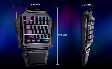 Zjfksdyx K50l One Handed Gaming Keyboard And Mouse Combo Rgb Backlit
