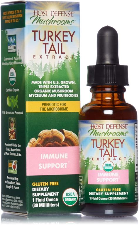 buy host defense turkey tail extract natural immune system and digestive support daily