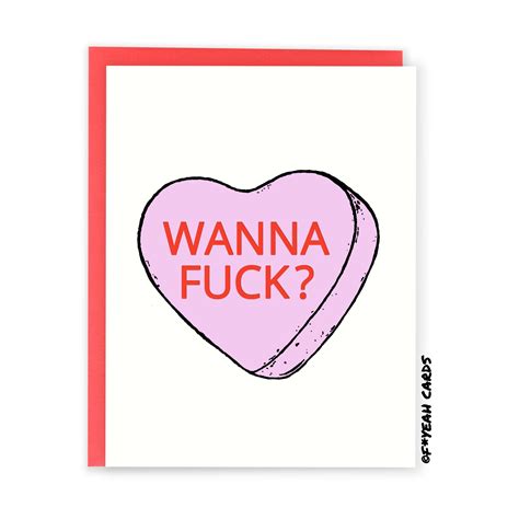 Naughty Valentine S Card Wanna Fuck Funny Valentine Etsy