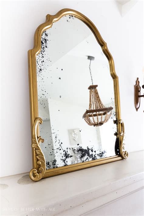 Rustic mirror created with clothespins Anthropologie Inspired DIY French Gold Mirror + Video ...