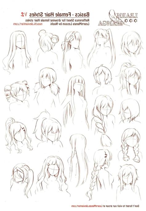 Female Hair Drawing Reference Anime How To Draw Short Hair For Female