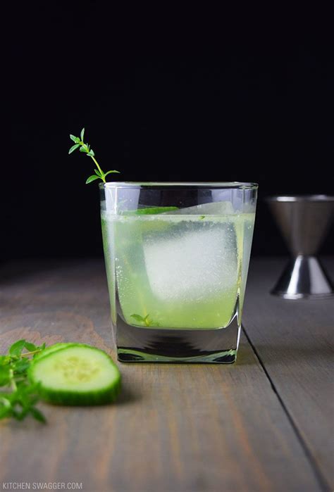 Cucumber Gin And Thyme Fizz Recipe Mixed Drinks Recipes Aviator