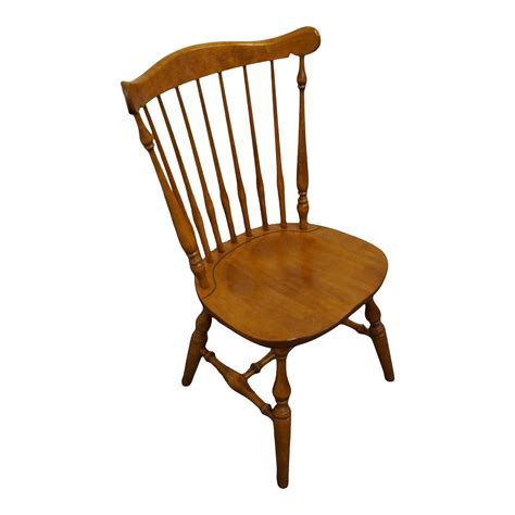 Ethan Allen Heirloom Nutmeg Maple Spindle Back Dining Side Chair 10