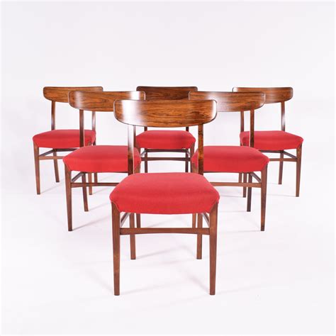 Set Of 6 Mid Century Danish Rosewood Dining Chairs 107755