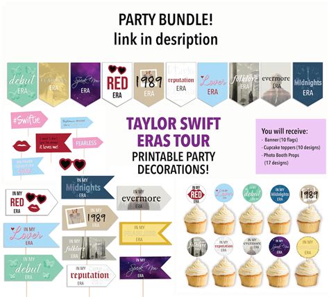 Printable Taylor Swift Photo Booth Props Taylor Swift Eras Party