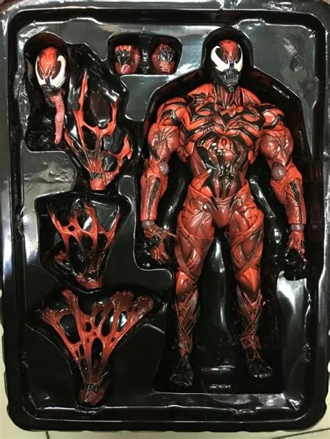Marvel Comics Venom Red Color Variant Play Arts Kai Carnage Action