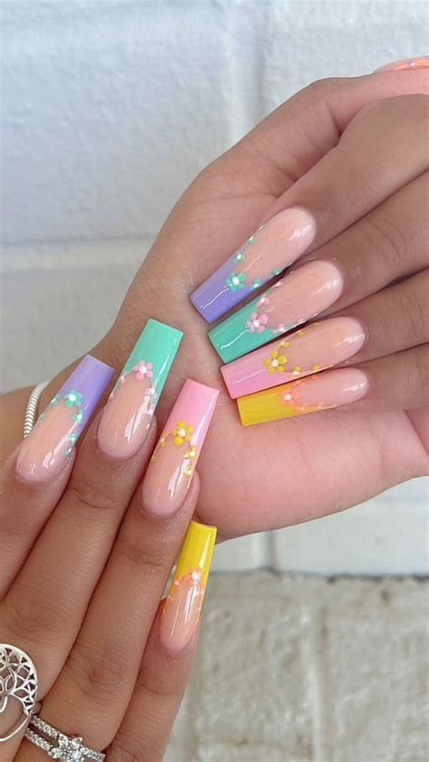 Colored Acrylic Coffin Nails For Summer And Fall Page Of