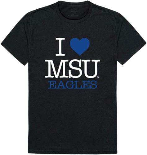 I Love Msu Morehead State University Eagles T Shirt Amazonca