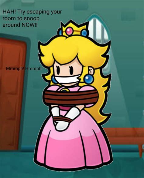 Paper Peach Tied Up In Bowsers Dungeon By Crimsoncrash97 On Deviantart