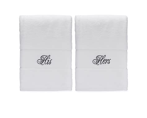 Set Of His And Hers Bath Towels Romantic Second Anniversary Etsy Israel