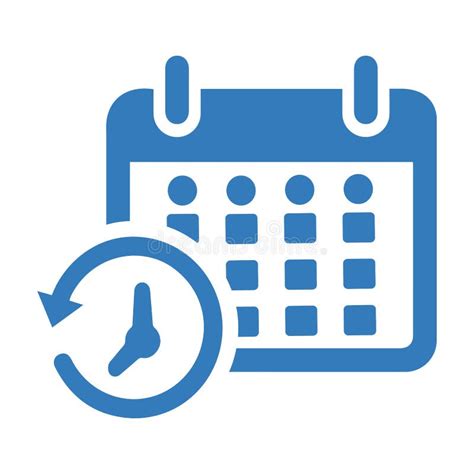 Calendar Schedule Icon Blue Vector Stock Vector Illustration Of