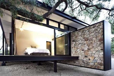Modern House Design Blending Stone Steel And Wood Into Modernist Box