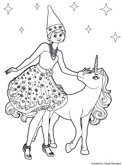 Elf And Unicorn Girl Elf Elf On The Self Coloring Pages