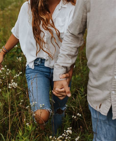 Wildflower Field Engagement Session Chase And River — Brooke Womack Photography Couples